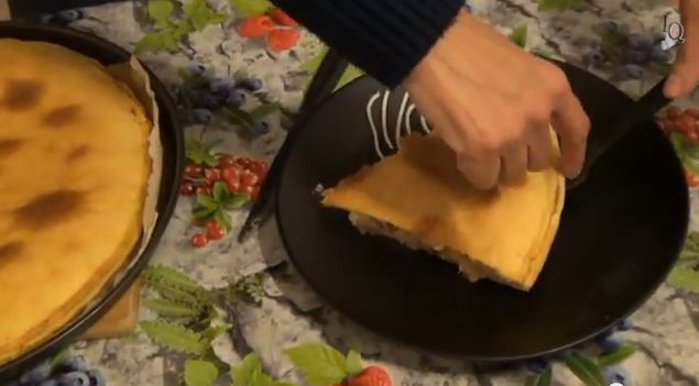 Il Video:Torta salata con pere castagne e taleggio.
