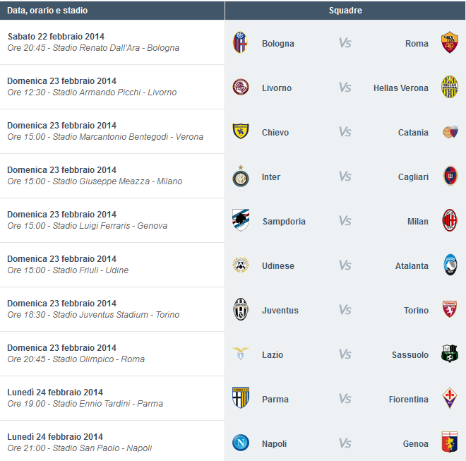 25 serie a