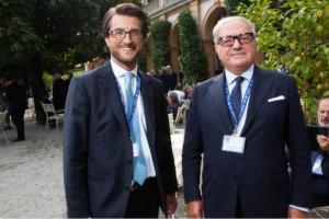 Stefano Simontacchi con il presidente dell'Istituto Europa Asia Achille Colombo Clerici al meeting Ambrosetti di Cernobbio 2014