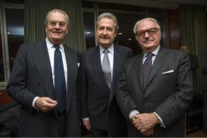 da sin. Cesare Castelbarco Albani, Angelo Provasoli, Achille Colombo Clerici