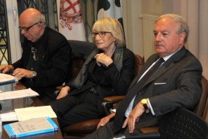 Achille Colombo Clerici con Bruna Vanoli Gabardi e Ugo Friedmann