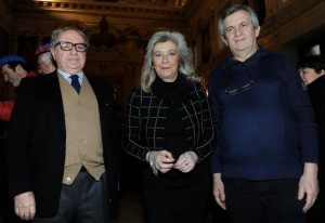 Laura Fasano e don Virginio Colmegna con Achille Colombo Clerici