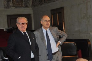 Achille Colombo Clerici pres. Assoedilizia con i Rettore del Politecnico Giovanni Azzone