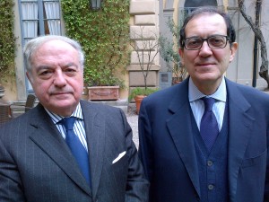 Il Presidente del centro Einaudi Salvatore Carruba con Achille Colombo Clerici di Europasia