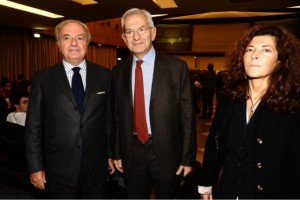 Marilisa d'Amico con Luciamo Violante e Achille Colombo Clerici presidente di IEA