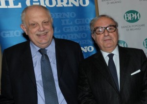 Achille Colombo Clerici con il Direttore del Il Giorno Giancarlo Mazzuca