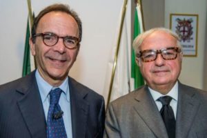 Foto: Stefano Parisi con il presidente di Assoedilizia Achille Colombo Clerici
