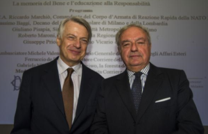 Foto d'archivio: Achille Colombo Clerici con Ferruccio de Bortoli