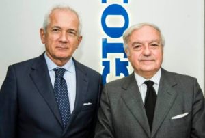 Foto: Achille Colombo Clerici con il direttore de Il Giorno Giuliano Molossi.