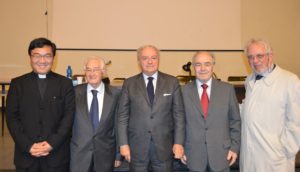 Foto: Il presidente IEA Achille Colombo Clerici Con da sin. Don Zhang, Gilberto Perego, Ambrogio Colombo, Gianpiero Cassio.