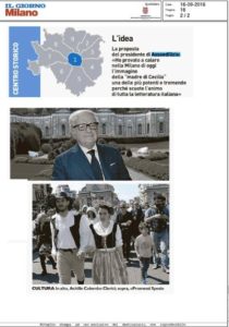 CULTURA In alto, Achille Colombo Clerici; sopra, «Promessi Sposi»