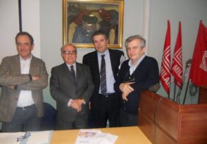 Foto archivio: - Franco Mirabelli e Onorio Rosati con Achille Colombo Clerici e don Virginio Colmegna
