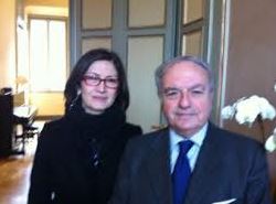 Il Presidente Assoedilizia Clerici con Maria Stella Gelmini