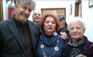 Da sinistra: Il Seg.Confederale Uil Roma e Lazio Paolo Dominici, la Vicepresidente del Centro San Giorgio Dott.ssa Paola Capogrossa, una paziente