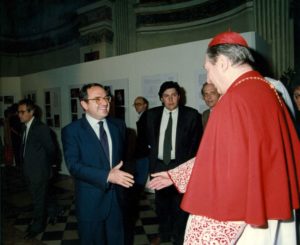 Il Presidente Assoedilia, Clerici con il Cardinal Martini
