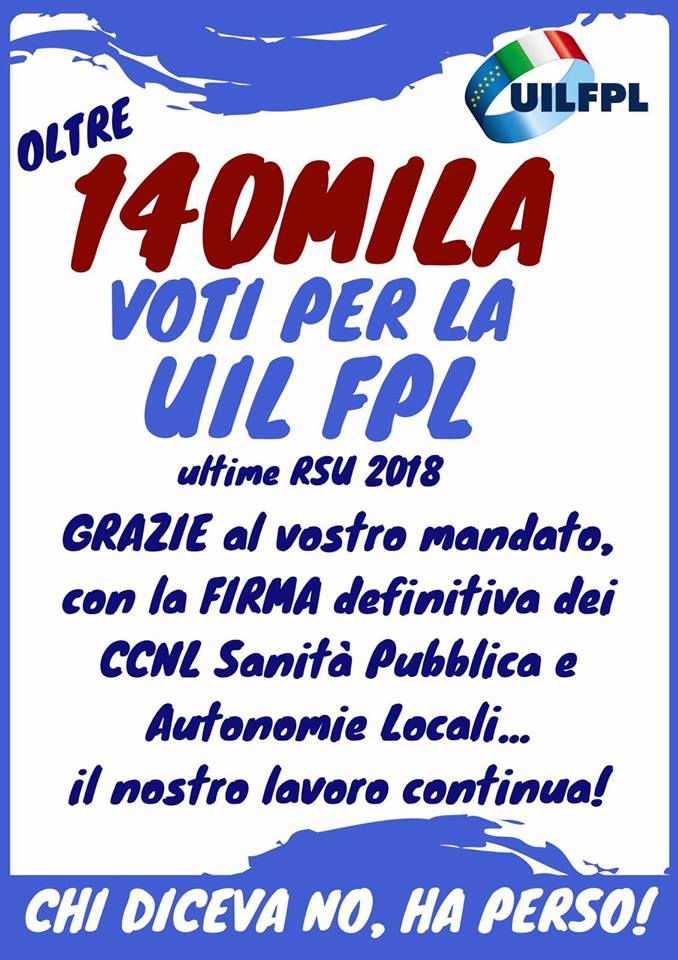 Contratti Pubblico Impiego. Librandi (UIL-FPL): con la firma definitiva all’ARAN soldi in busta paga a Giugno 