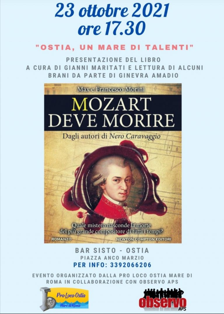 Presentazione il 23 ottobre del libro “Mozart deve morire”  di Max e Francesco Morini