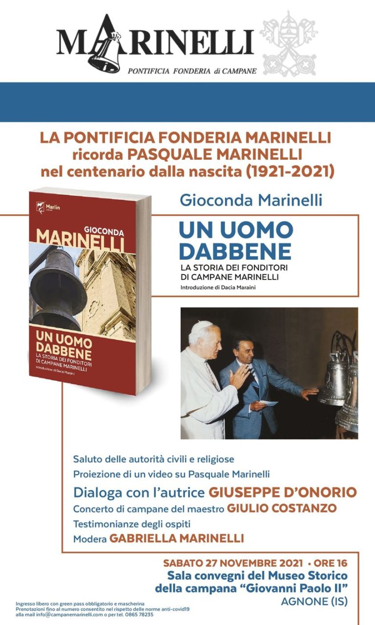 La Pontificia Fonderia Marinelli ricorda Pasquale Marinelli nel centenario della nascita ( 1921-2021)