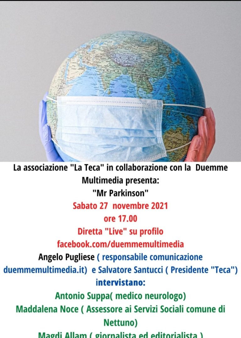 L’ Associazione  “ La Teca” in collaborazione con la Duemme- Multimedia presenta : “ Mr Parkinson”