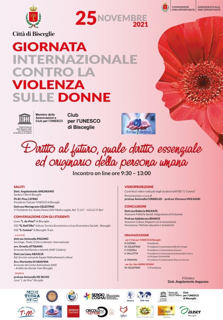 Fitto calendario di eventi per la Giornata internazionale contro la violenza sulle donne