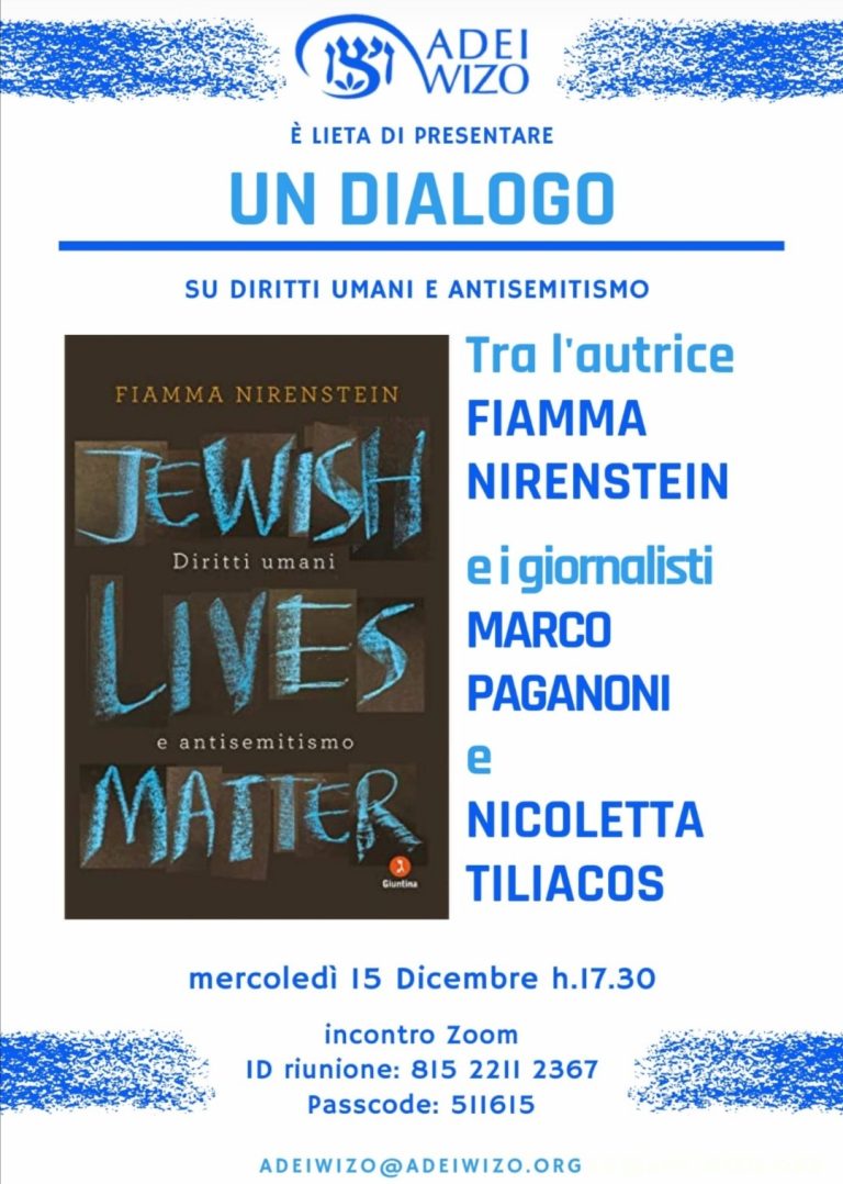 JEWISH LIVES MATTER- Diritti umani e antisemitismo.