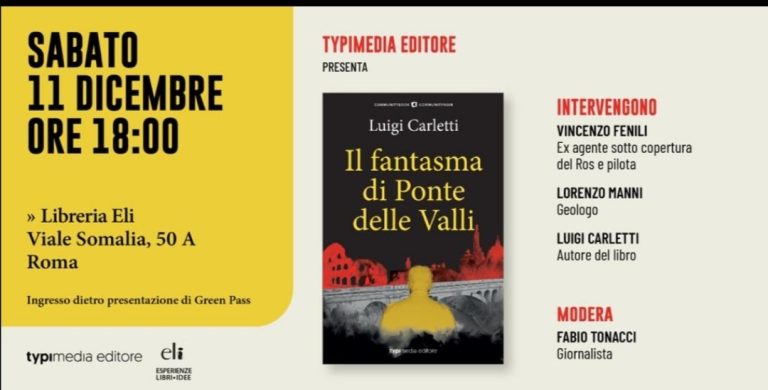 Presentazione del libro ” Il Fantasma di Ponte delle Valli” di Luigi Carletti.