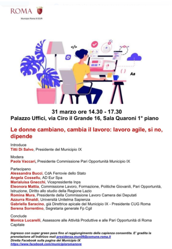 Le donne cambiano, cambia il lavoro: lavoro agile, si no, dipende.