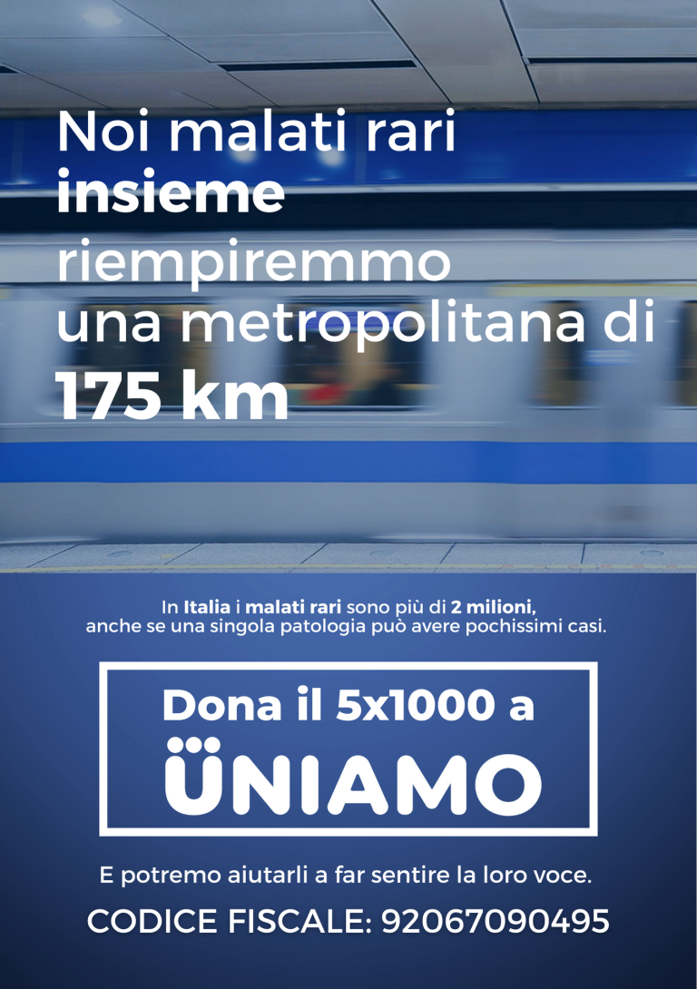 Dona il  5×1000 a Uniamo-Federazione Italiana Malattie Rare.