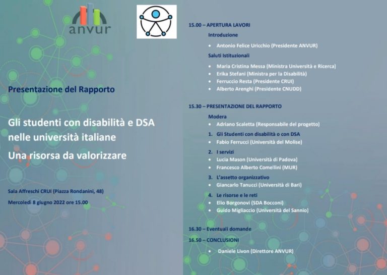 Gli studenti con disabilità e DSA nelle università italiane . Una risorsa da valorizzare.