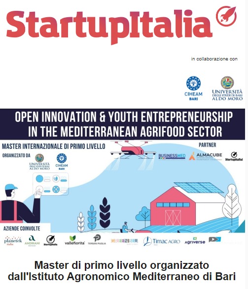 Master di primo livello organizzato dall’Istituto Agronomico Mediterraneo di Bari.