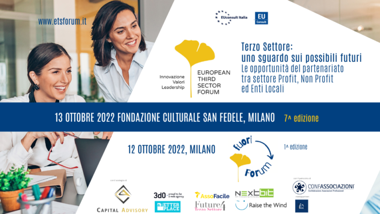 Le opportunità del partenariato tra Profit, Non Profit ed Enti Locali: il 13 ottobre a Milano torna l’European Third Sector Forum.