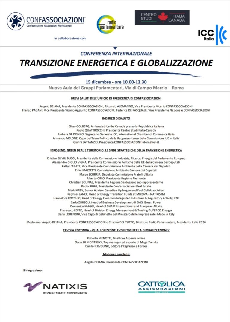 Transizione energetica e globalizzazione.