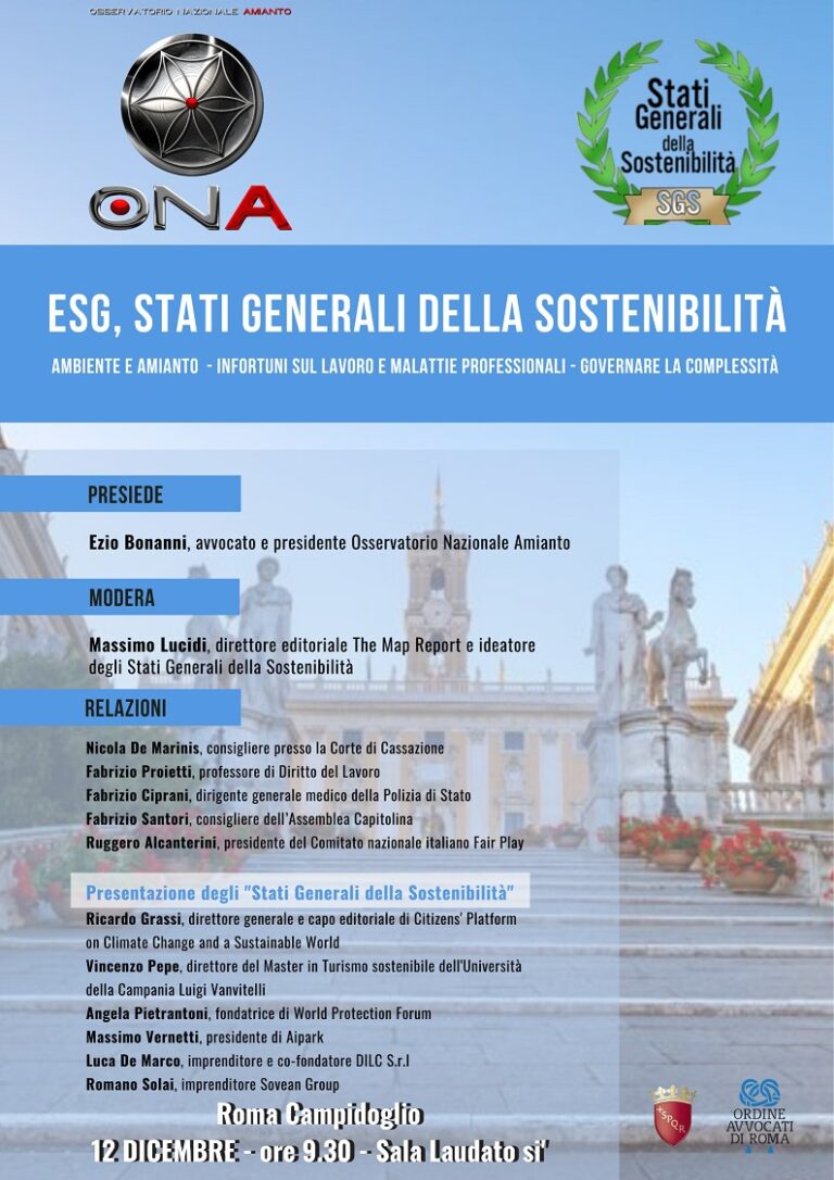 ESG, STATI GENERALI DELLA SOSTENIBILITA’.