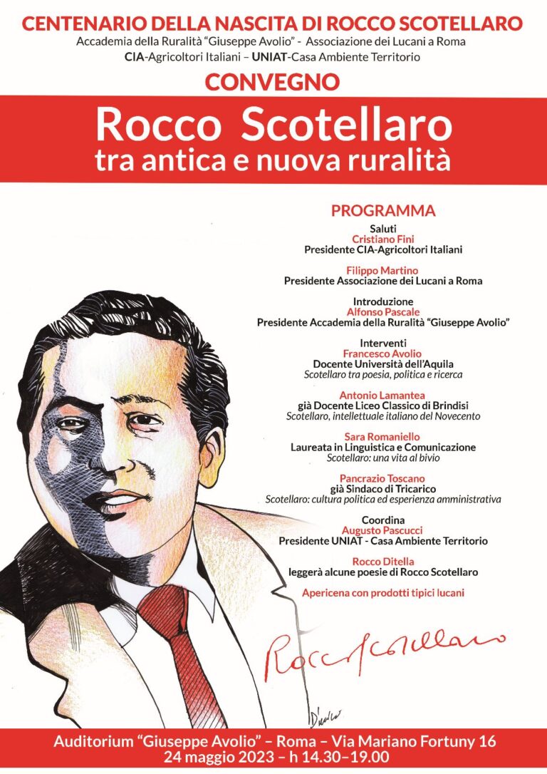 ROCCO SCOTELLARO DALL’ANTICA ALLA NUOVA RURALITÀ.