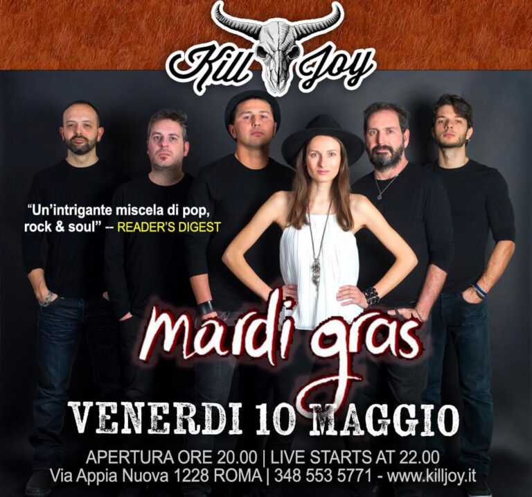 Il 10 maggio 2024 i Mardi Gras al Kill Joy di Roma.