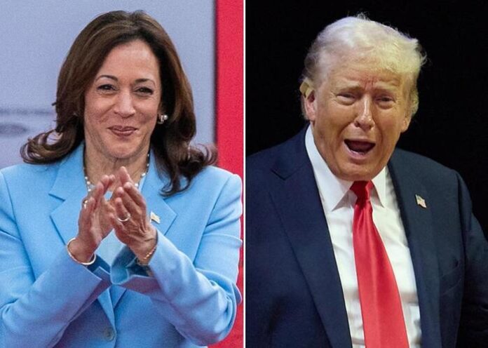 Presidenziali USA, Donald Trump vs Kamala Harris (combo)