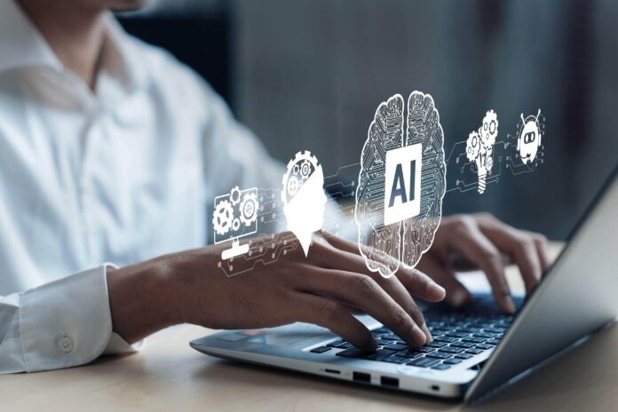 Human,Interact,With,Ai,Artificial,Intelligence,Brain,Processor,In,Concept