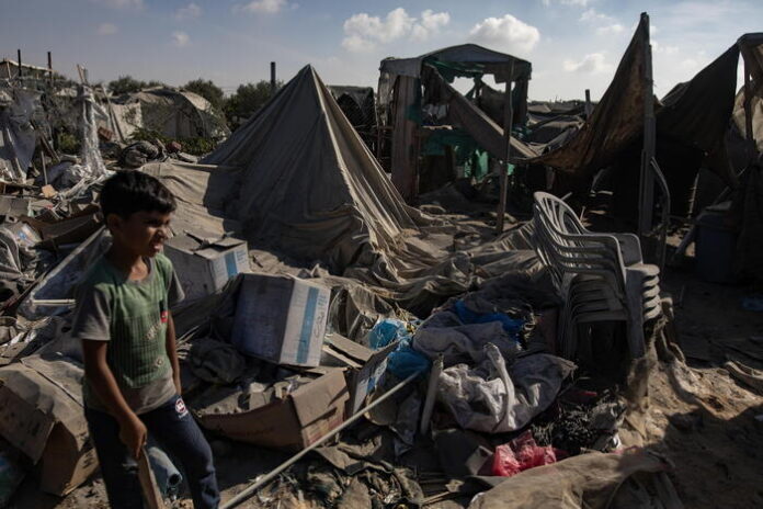 Destruction in Khan Younis following Israeli strike
