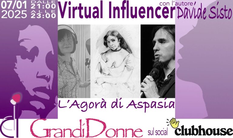 “Virtual Influencer. Il tempo delle vite digitali” con l’autore Davide Sisto.