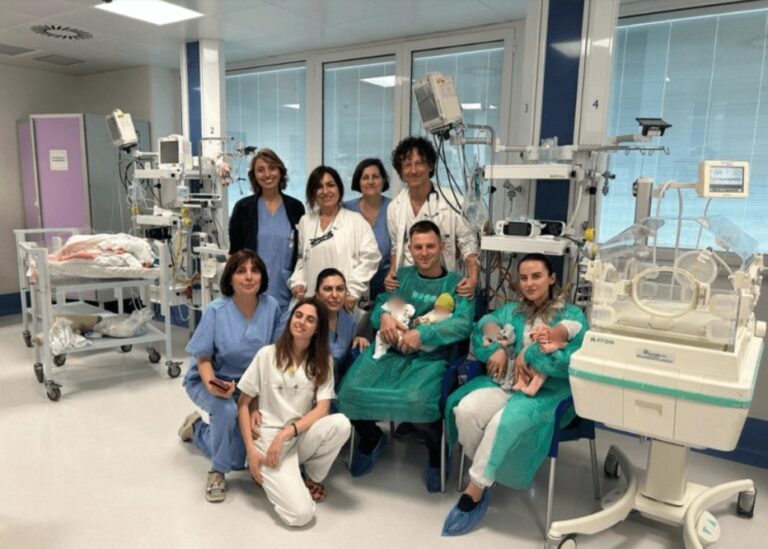 Al San Camillo di Roma 4 gemelli prematuri, curati e tornati a casa dopo 50 giorni.