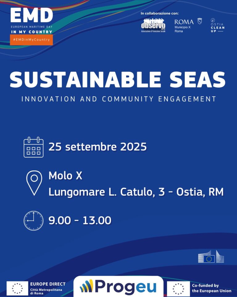 Il 25 settembre 2025 ad Ostia (RM) l’evento “European Maritime Day in My Country”.