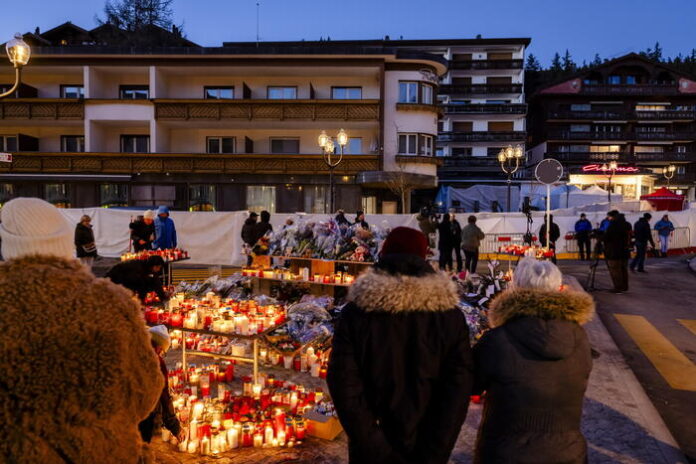 Aftermath of New Year's Day fire at Swiss ski resort