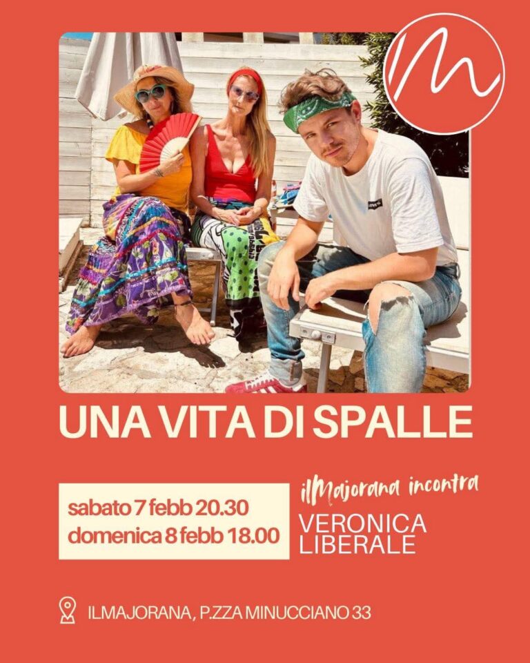 Una vita di spalle alla Sala Teatro Il Majorana.