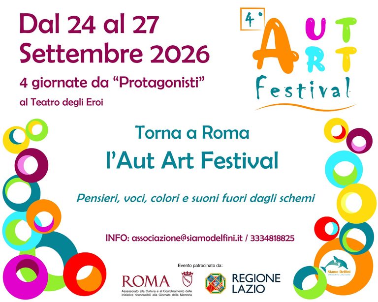 AUT ART Festival, quattro giorni dedicati all’autismo tra formazione, salute, arte, sport e inclusione.