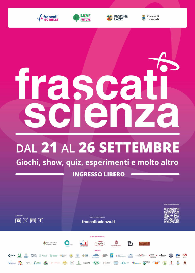 Tra Coatti, Musica e Astroscimmie oggi prende il via la Settimana della Scienza 2026 targata Frascati Scienza.