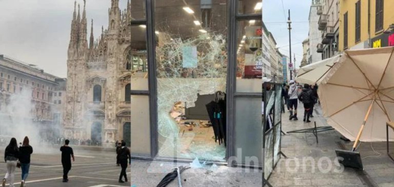 Milano nel caos, vetrine sfondate e supermercato devastato: 160 giovani fermati, in gran parte minorenni. Meloni convoca per oggi riunione su ordine pubblico.